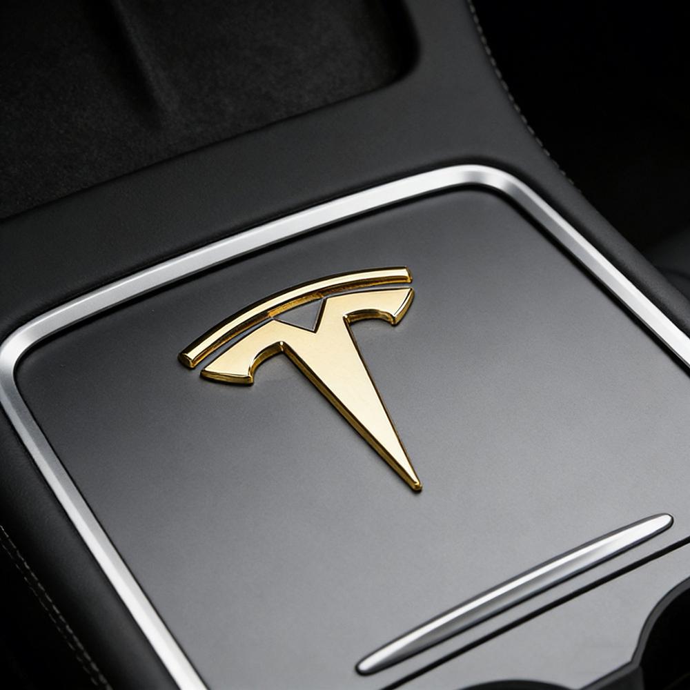 Премиальная Металлическая Наклейка Логотип Автомобиля Tesla 3D Эмблема Значок Декаль Декор Кузова Крыла Багажника Автомобиля для Всех Моделей Tesla
