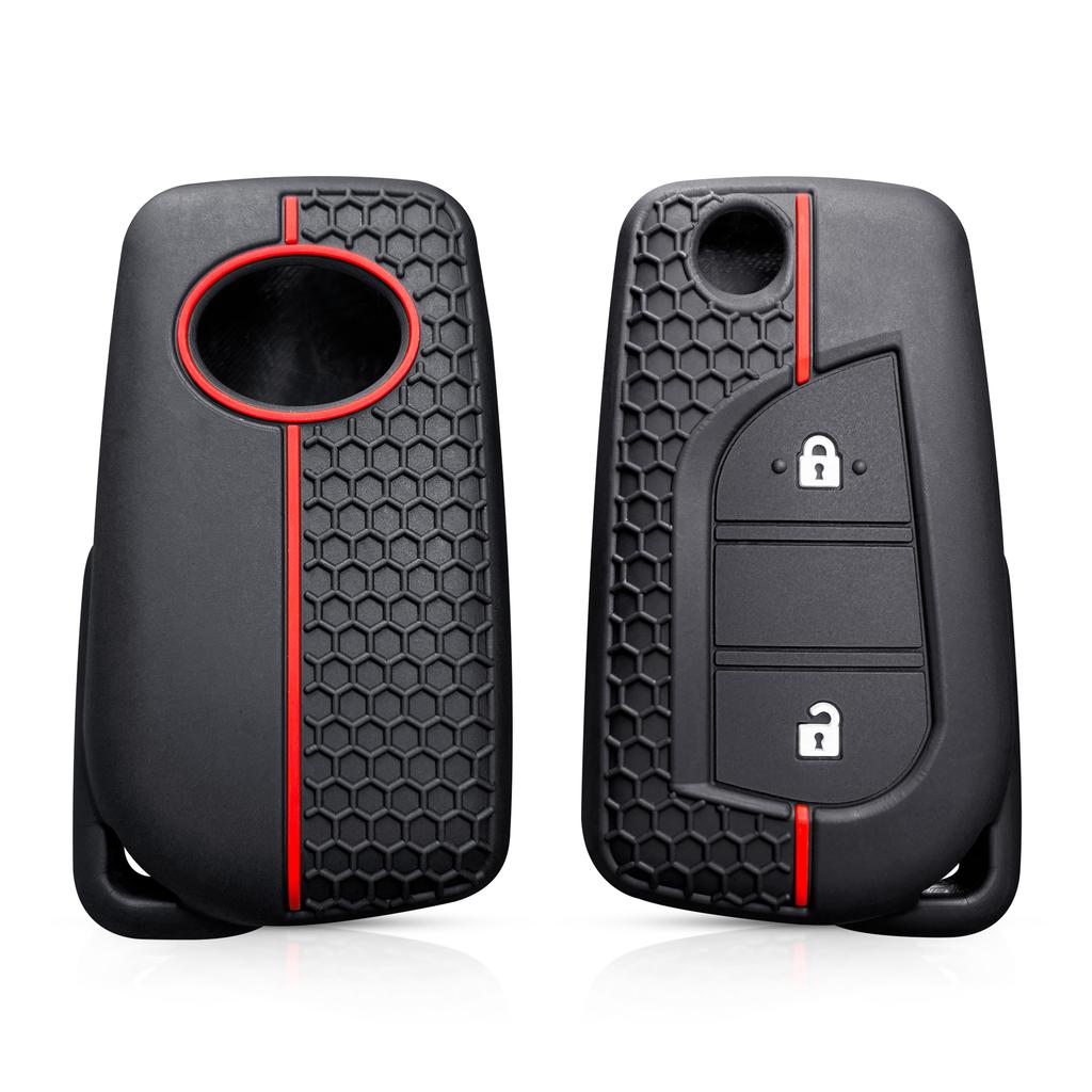 2buttons Key Case Cap for Toyota Yaris Rav 4 2016 2017 2018 Folding Cover for PEUGEOT 108 for Citroen C1 2019 Car Accessories