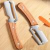 Multi-Peeler with Stainless Steel Blade & Wood Handle Bottle Opener Efficient Vegetable Fruit Peeler for Potatoes Carrots Quick Peeling Kitchen Tool
