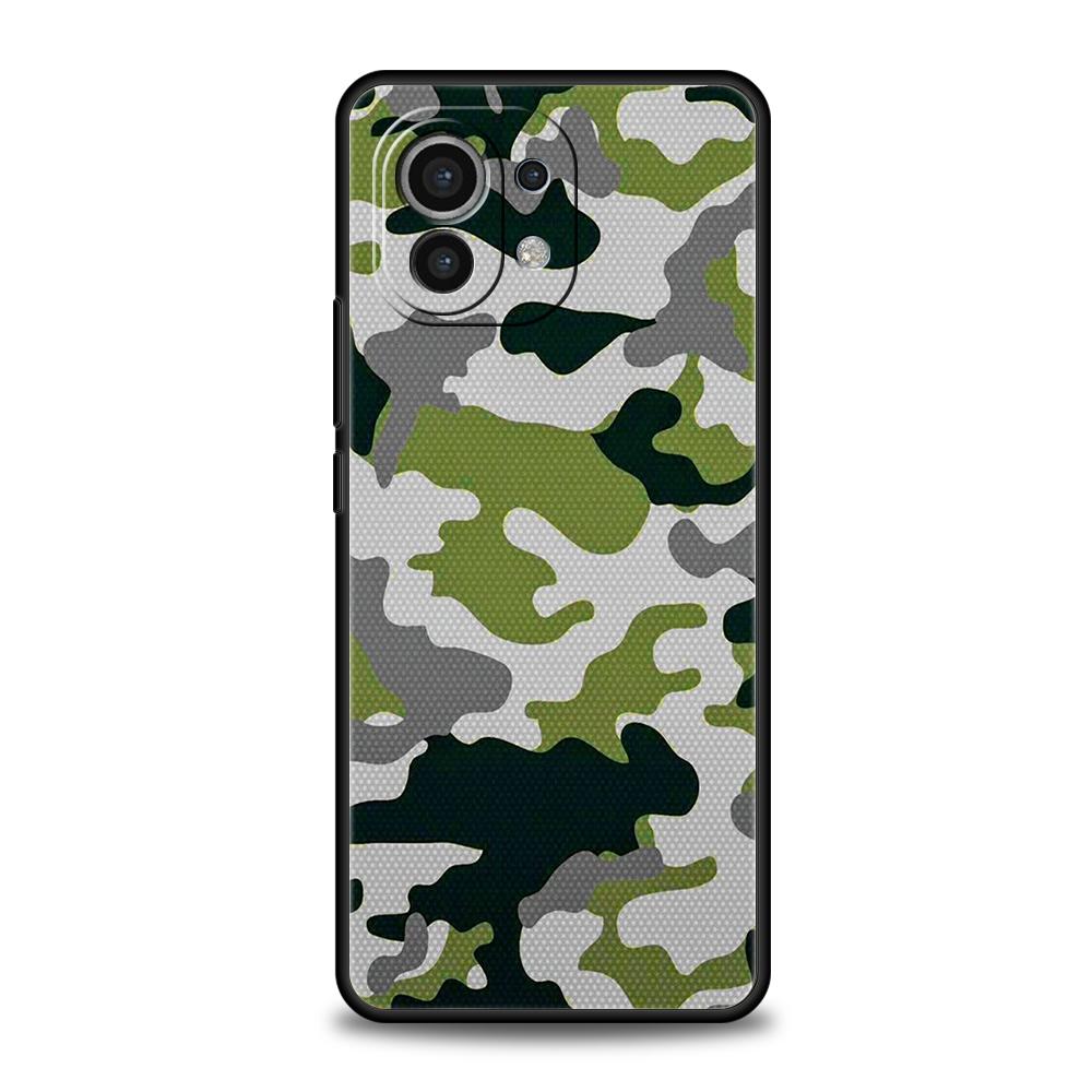 Чехол для телефона для Xiaomi Poco F7 F6 F5 F4 F3 X7 X6 X5 X4 X3 NFC M4 C51 C55 GT Pro 5G Мягкий ТПУ Fundas Камуфляж Камо Военный