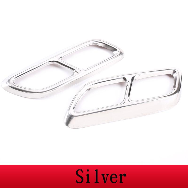 Для Cadillac CT5-21 нержавеющая сталь черный/серебристый автомобиль задняя выхлопная труба хвостовой глушитель выхлопной трубы нержавеющий автомобиль