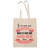 Tote Bag - PLANETEE - Tote Bag Grand-mère Superwoman - Coton - Beige - Imprimé En France