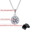 D Color 1ct  Round Moissanite Pendant for Women Sparkling Diamond Necklace 6.5mm Stone 100% S925 Sterling Silver Jewelry