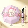 Strawberry Friends 8 Ribs 3Fold Black Glue Uv Protection Umbrella Sun Protection Rainproof Compact Folding Umbrella For Travel Daily Use C923927