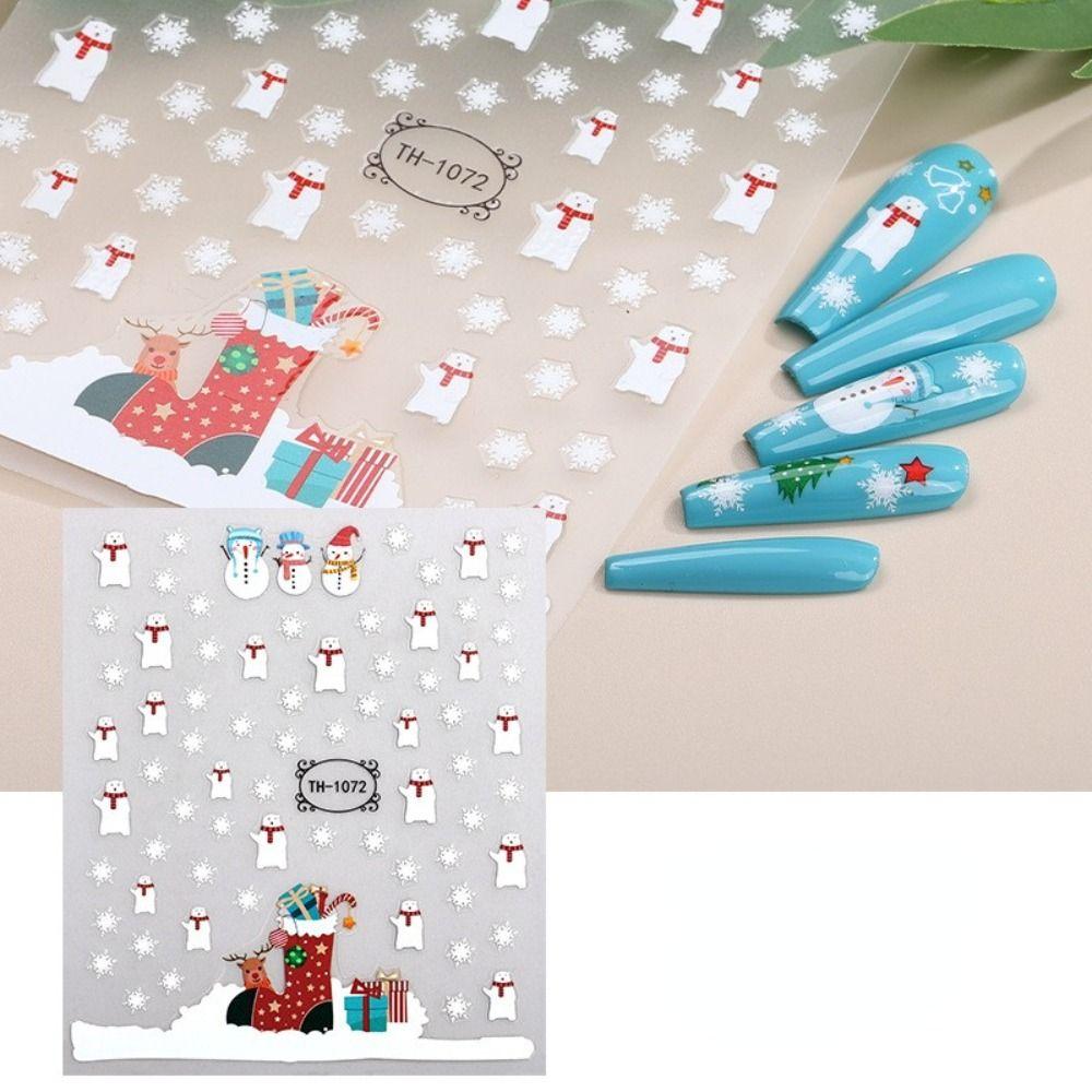 Claus Manicuring DIY Foils Nail Decals Nail Decoration Christmas Nail Sticker Nail Art Sticker