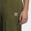 adidas Originals Трехлистник Пуговица Однотонные Повседневные Спортивные Длинные Брюки Женские низ Оливково-Зеленый HL9393