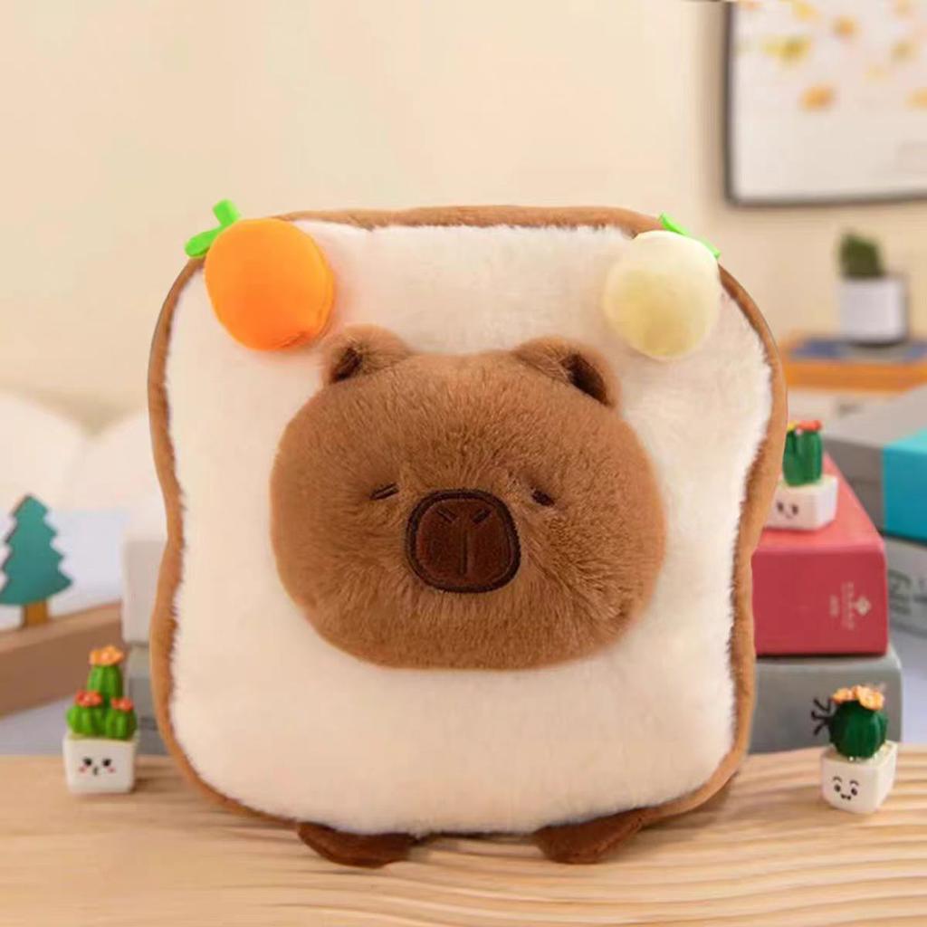Cute burger sandwich plush toy kapibara toast doll burger water guinea pig doll men and women gift
