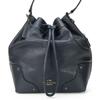 Used Shoulder Bag F35684 Leather Navy Shoulder