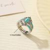 Юньцзинь, новое модное ретро кольцо из трех частей с бирюзой, инкрустированное бриллиантами, прямые продажи.