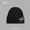 Pearl Bow Autumn and Winter Warm Woolen Hat for Women Korean Knitted Hat Showing Face Small Versatile Couple Pullover Cold Hat