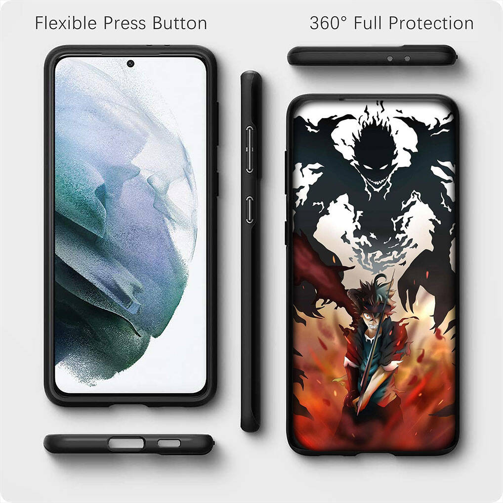 Для iPhone 17 16 15 Xiaomi Poco F7 F8 X7 X6 C85 C75 C71 M8 Redmi Note 14 13 12 11 Pro Max 14C 13C 15C A3 A4 Чехол для телефона Аниме Аста Черный Клевер Обложка