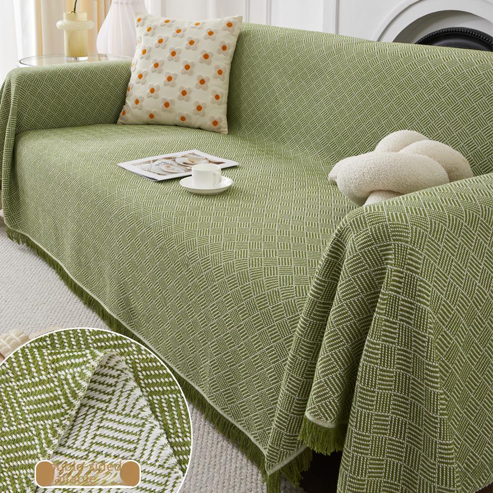 Double-Sided Cotton Yarn Blanket Sofa Cover