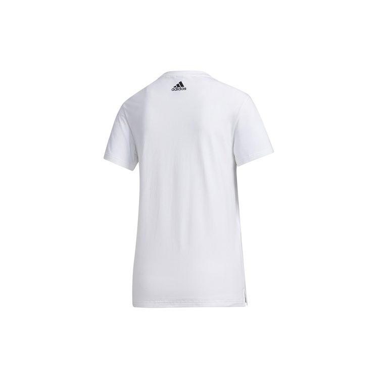 Adidas T Shirts Women's White Crew Neck Moderate Straight Fit GL5645