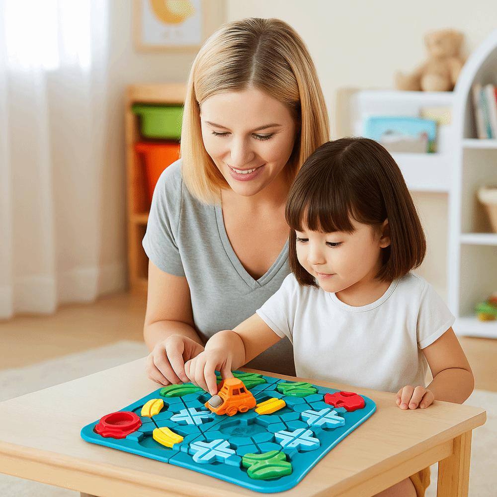 Interactive Logical Road Builder Games Montessori Table Education Puzzle Toys Parent-Child