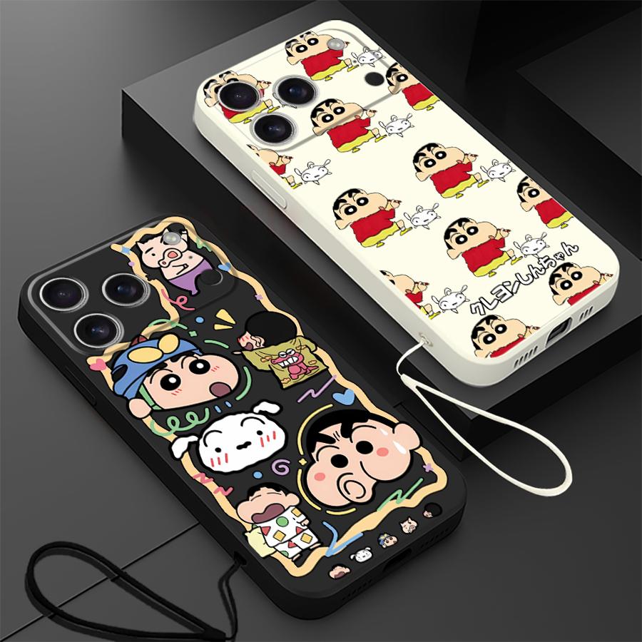 Crayon Cartoon Shin-chan Phone Cover Case for Apple iPhone 17 Pro Max Air 16 13 Mini XS XR 7 8 12 Plus 15 11