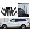 10PCS  Glossy Black Pillar Post  Fit For Mercedes-Benz GLS X166 2013 2014 2015-  Window Door Cover Trim Decoration Stickers