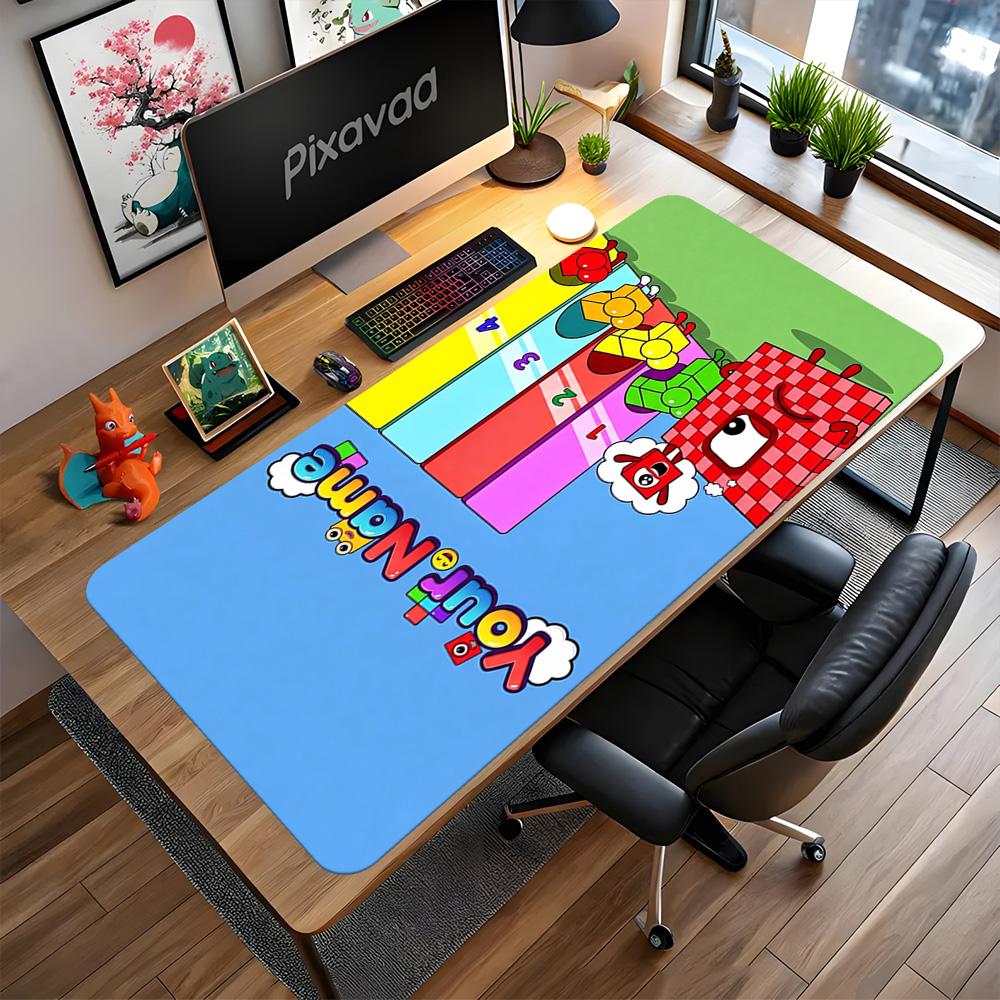 Numberblocks Customized Name Mouse Pad Gamer Mousepad Desktop Mouse Pad Non-Slip Rubber Bottom Perfect for Office Desktop Supplies School Home