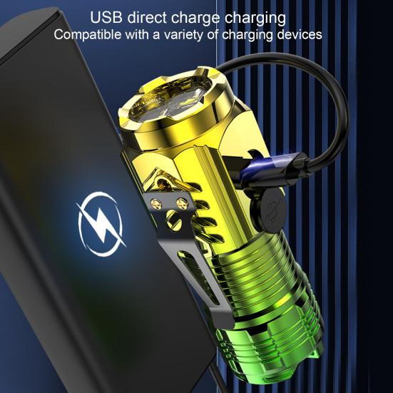 Светодиодный фонарик для кемпинга на открытом воздухе, высокие люмены, ультра-яркий, несколько режимов освещения, мини-размер, перезаряжаемый светодиодный фонарик для экстренного использования