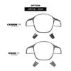 For Kia Telluride -2025 Steering Wheel Button Cover Carbon Fiber Steering Handle Frame Trim Interior Accessories