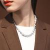 Women Bridal Wedding Party 8-9MM Natural Freshwater Pearl Necklace Women Jewelry Anniversary