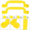 A Pair of Plastic Kids Children Playground Safety Non Slip Handle Swing Toy Accessories(Yellow)