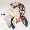 Spring New Printed Square Scarf Retro Simulated Silk Scarf Fashion Multi Functional Scarf Office Scarf
