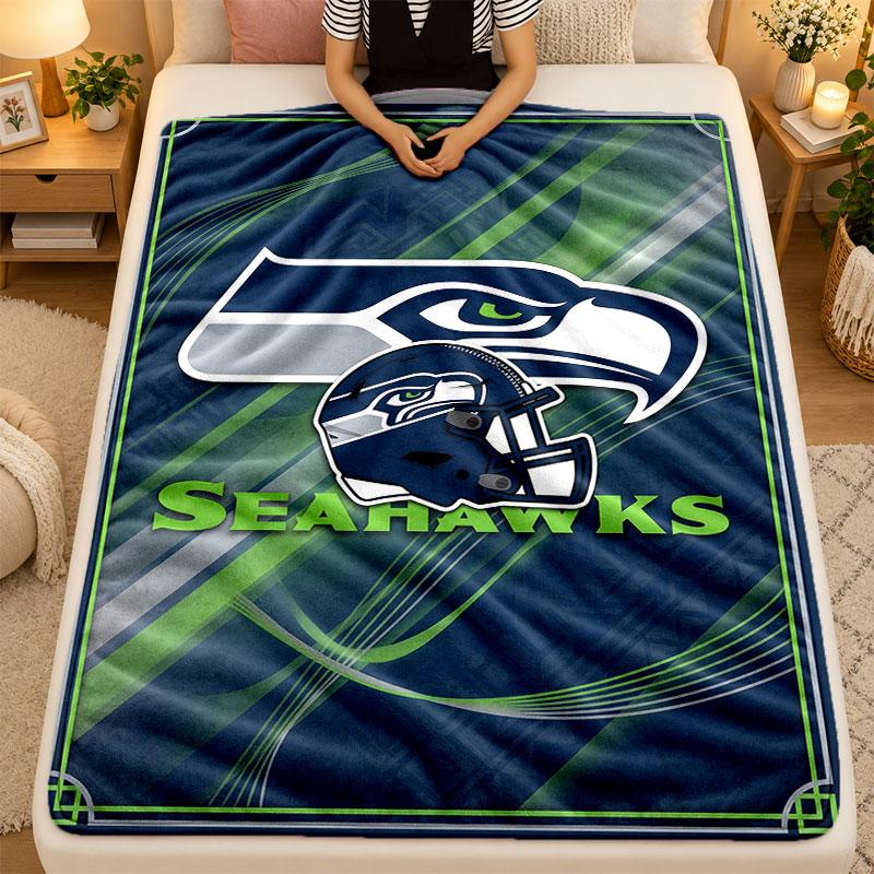 Фланелевое одеяло Seattle Seahawks Теплое Мягкое Плед для Дивана Кровати Гостиной