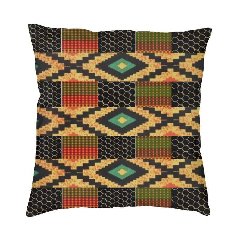 Geometric Ankara Pattern Cushion Cover African Tribal Art Velvet Luxury Pillows Case Decor Home xcm Decorative Pillowcases