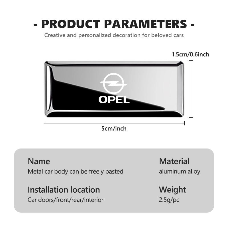 For Opel Car Logo Body Sticker Aluminum Alloy Emblem Auto Stickers Insignia Astra G J F K Vectra C H Corsa C B D Omega