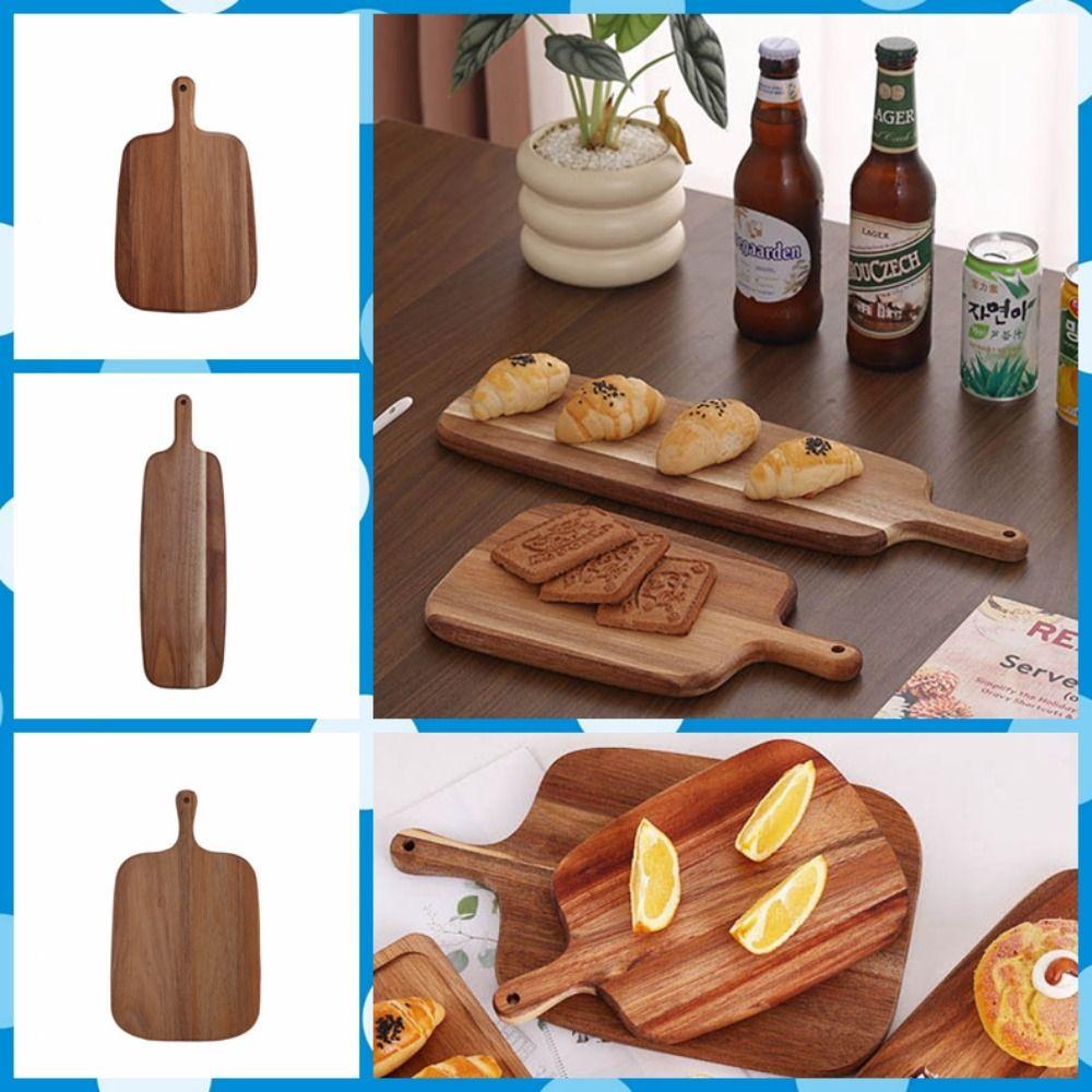 Long-handle Solid Wood Cutting Board Japanese-style Cheese Board Durable Serving Plate Steak