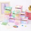 105 листов Мультяшные прозрачные липкие заметки Каваий выдвижной блок для заметок Бумага Бумага для сообщений Милые наклейки для блокнота Подарки