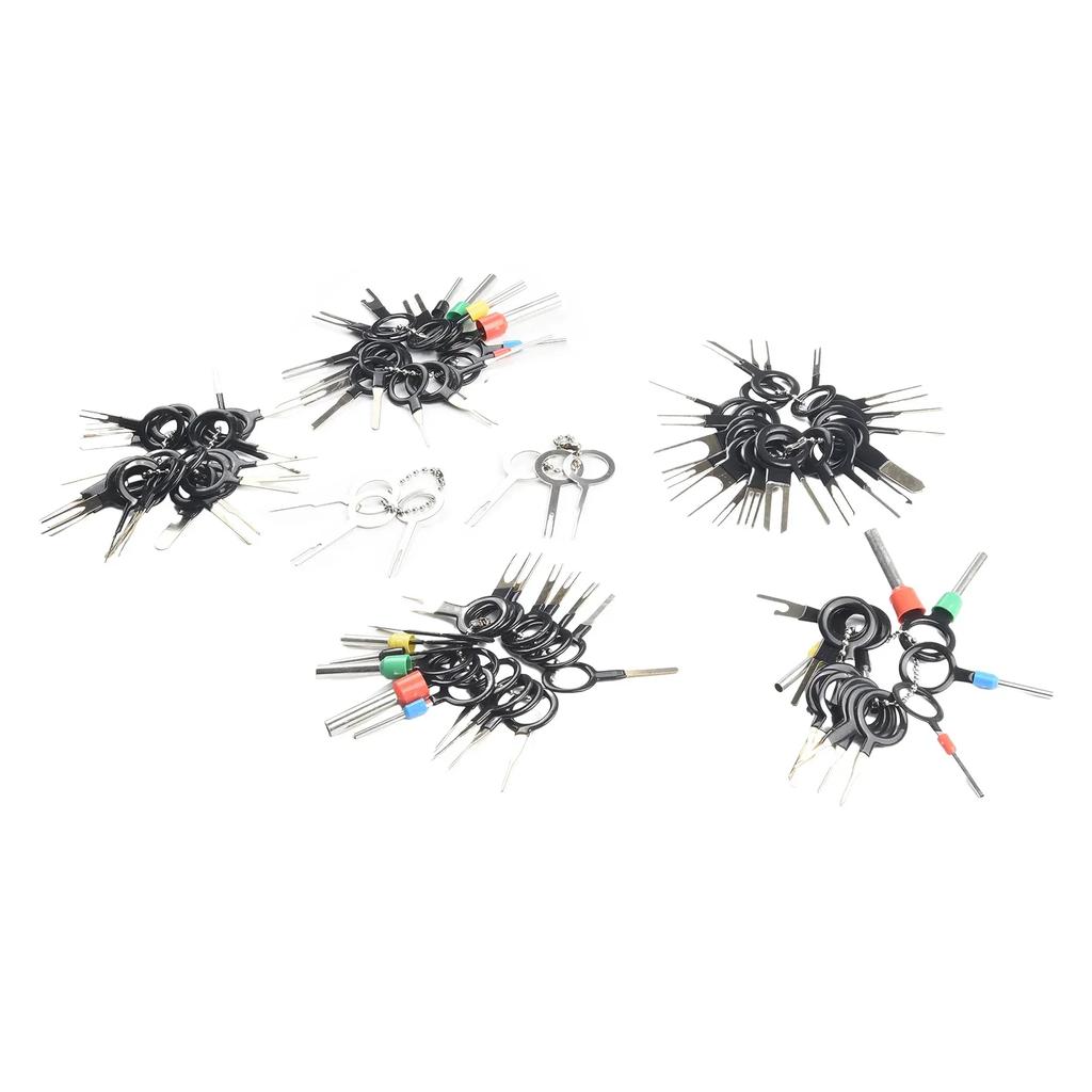 100x Автомобильный инструмент для снятия клемм Инструмент для снятия иглы клемм Ремонт жгута проводов Звук Техническое обслуживание Навигация Инструмент для снятия жгута проводов