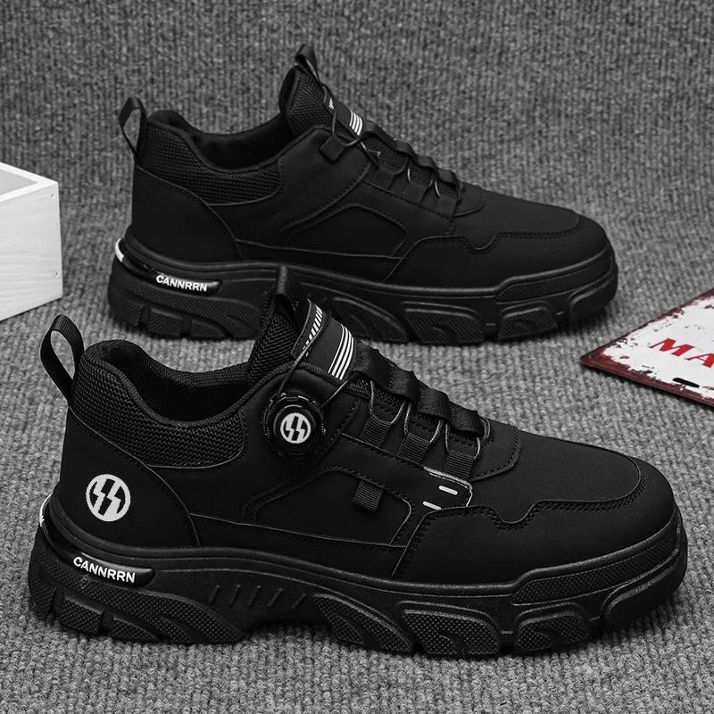 2024Новые мужские кроссовки, высококачественная кожаная повседневная обувь для мужчин, обувь для сноуборда, нескользящая рабочая защитная обувь Zapatillas Hombre