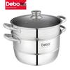 Двухъярусная пароварка-супница Debo из нержавеющей стали