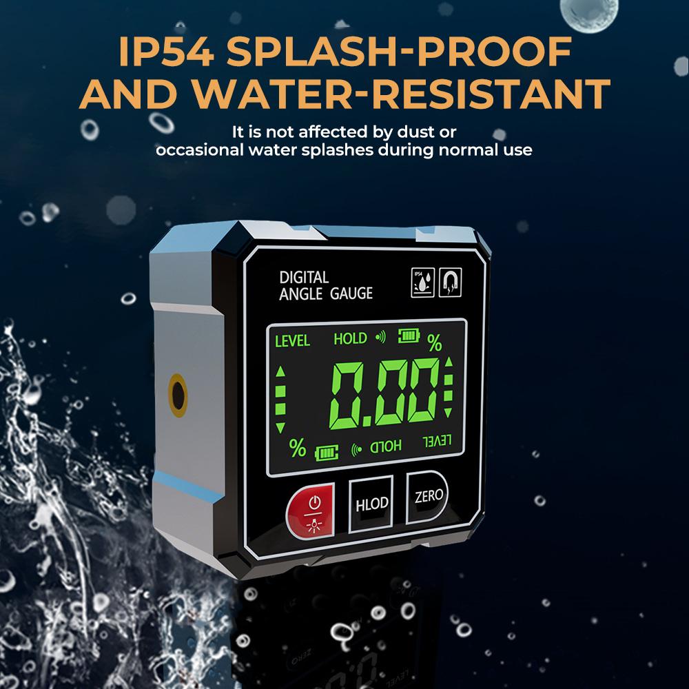 Digital Inclinometer Measure Level 4 Sided Magnetic Suction Double-sided Laser Tilt Angle Box Electronic Angle Ruler for Slope