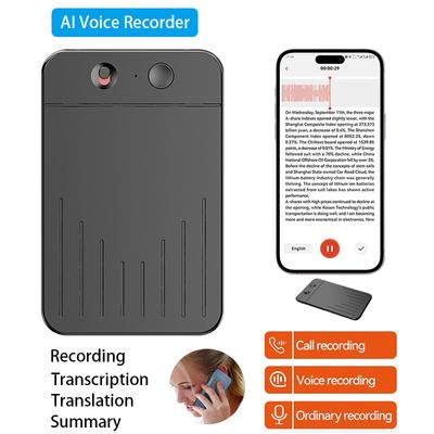 A3v AI Диктофон Транскрибирование и Суммирование с ChatGPT Аудиорекордер AI Устройство для заметок для лекций, встреч, звонков, интервью