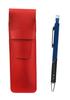 Тонкий пенал из воловьей кожи красного цвета металлический механический карандаш синего цвета T23-ASR-SI2067SP-L