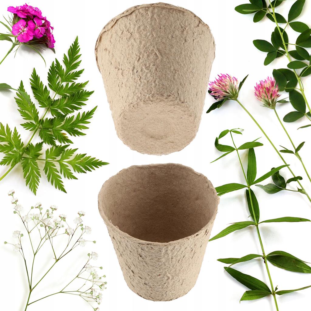 KADAX 24x Doniczki Torfowe Rozsadowe 8cm Biodegradowalne Rozsady Sadzonki