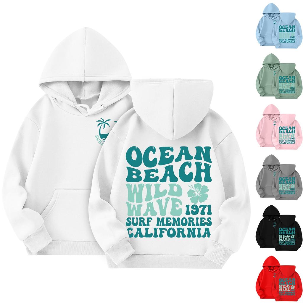 Children's Hoodies Loose Printed Hooded Sports Shirt Fashionable Sports Shirt