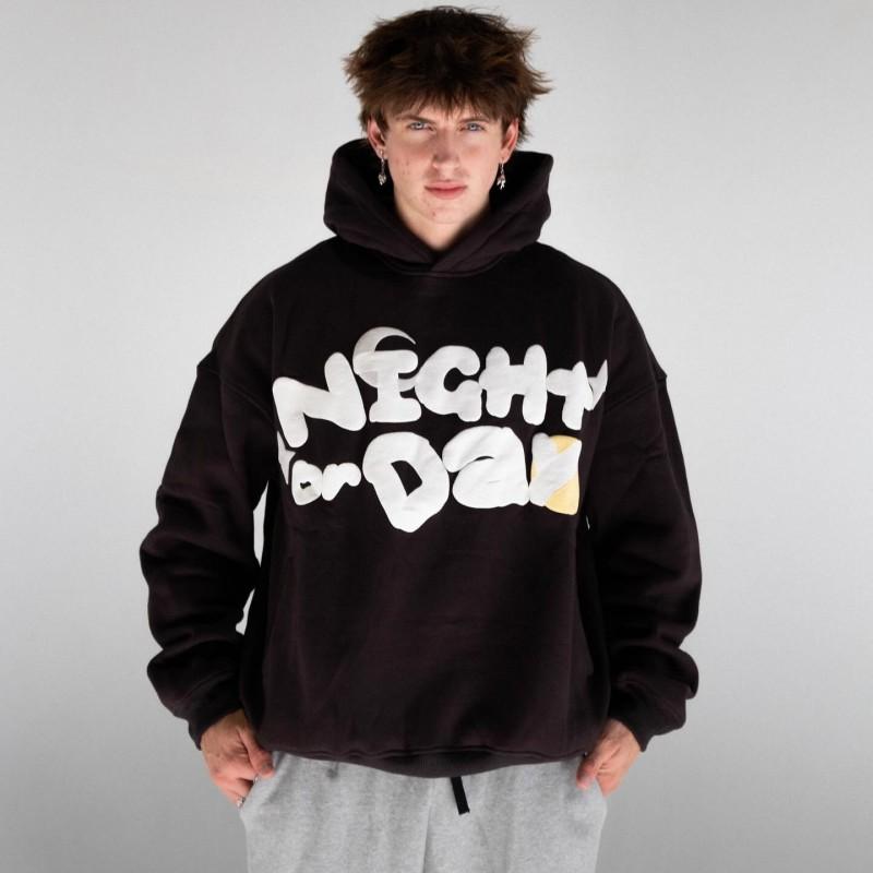 Unisex Streetwear Hoodie With Bold Letter Print Loose Fit Long Sleeve Casual Pullover Men Women