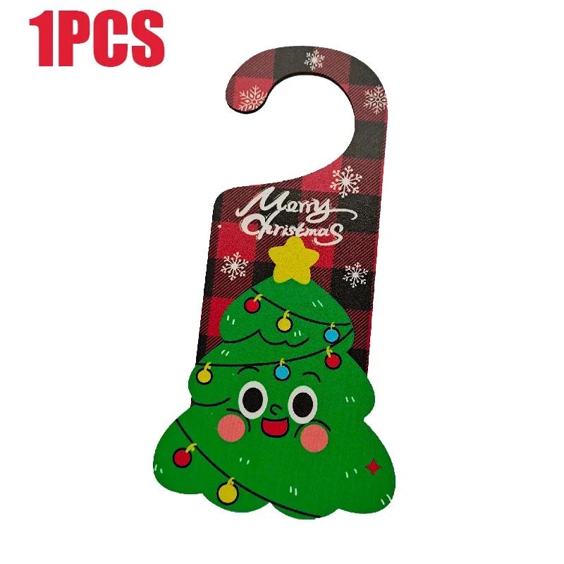 2025 Новые рождественские украшения бумажные дверные подвески Санта-Лось украшения для вечеринок реквизит дверной знак дверные ручки подвески украшения
