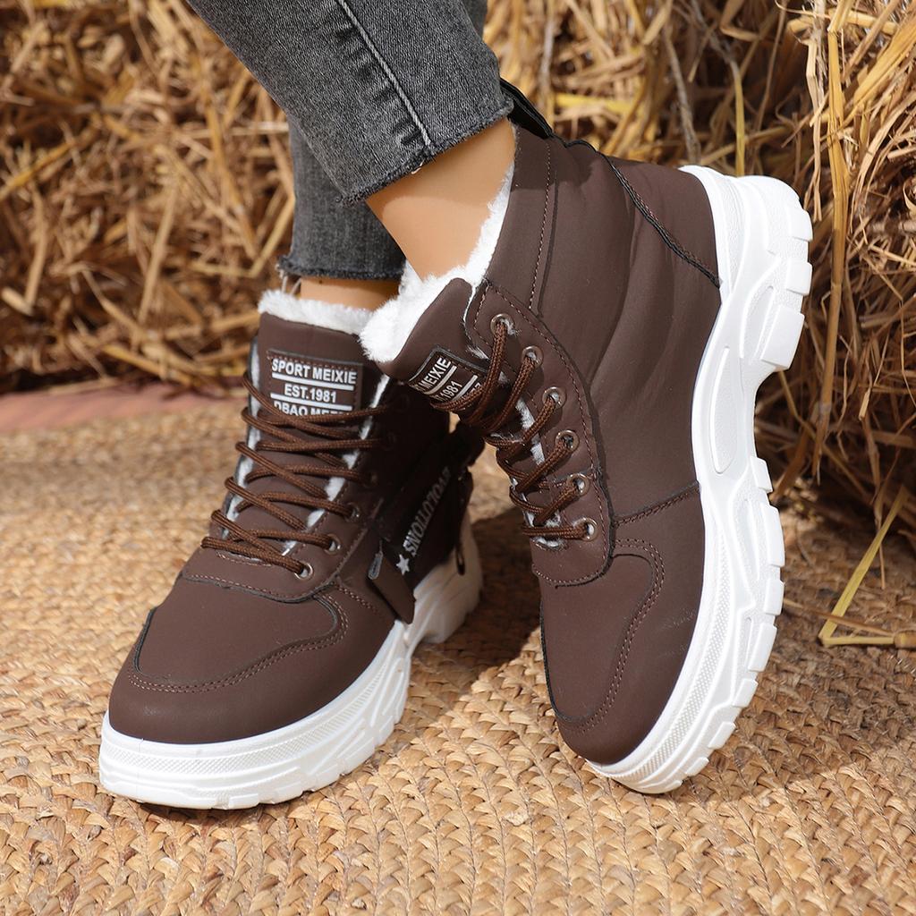 Модные ретро зимние сноубутсы для женщин, повседневные высокие ботинки, теплые женские кроссовки на платформе, ботильоны, Zapatillas De Mujer, новые ботинки
