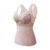 806 Women's German Velvet Lace Vest with Chest Pads - Double-Sided Brushed Thermal Slimming Underwear