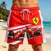 2026 Пляжные шорты Ferrari Racing Print Быстросохнущие Летние Спортивные Board Shorts На шнурке