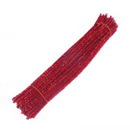 100Pcs Glitter Chenille Stems Flexible Bendable Plush Tinsel Stems Kids Educational DIY Craft Supplies Toys Crafting