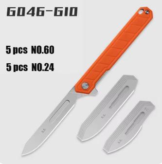НОВИНКА Складной нож с рукоятью из ПЭИ/G10, подходит для различных лезвий скальпелей, мини-портативный EDC-нож общего назначения с лезвиями №60