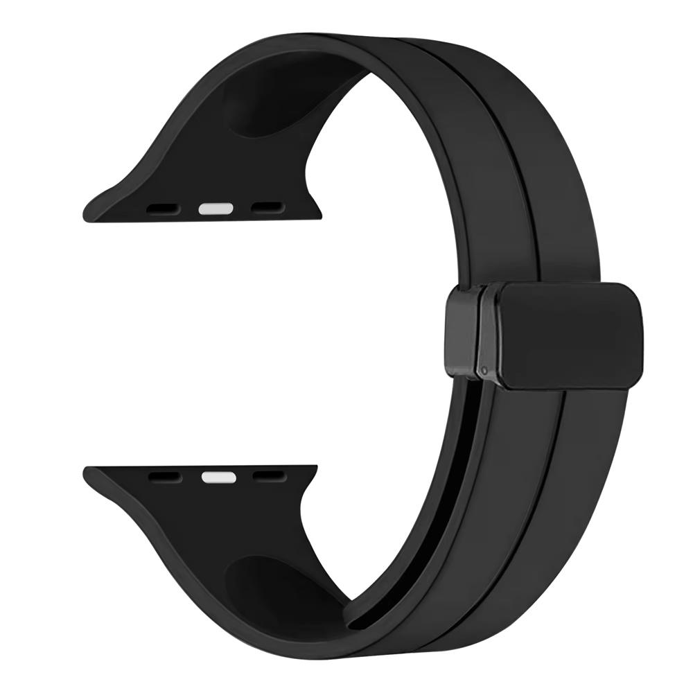 Силиконовый ремешок для Apple Watch 11 Ремешок 46мм 45мм 44мм 41мм 49мм 42мм Магнитный браслет ремешок iWatch Серия 9 8 10 7 SE 6 Ultra