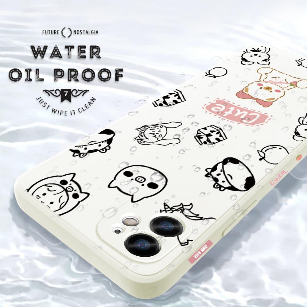 Чехол для телефона с мультяшным красочным узором, квадратный, жидкий, силикон, TPU, полное покрытие, противоударный, защитный чехол для камеры Huawei Honor Vivo