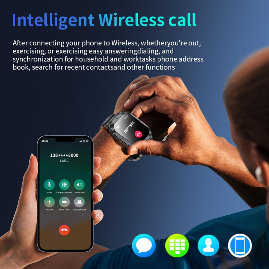 Smart Watch MT39 Bluetooth Call Heart Rate Blood Pressure SpO2 Health Monitor