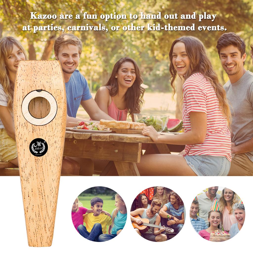 Muslady Wooden Kazoo Деревянный духовой инструмент Чрезвычайно простой в освоении и игре на музыкальном инструменте